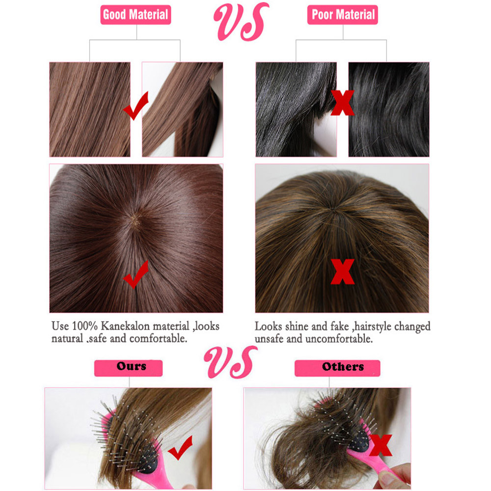 Ladies Party Cosplay Casual Wigs Women’s Short Straight Hair Bob Wigs With Bangs