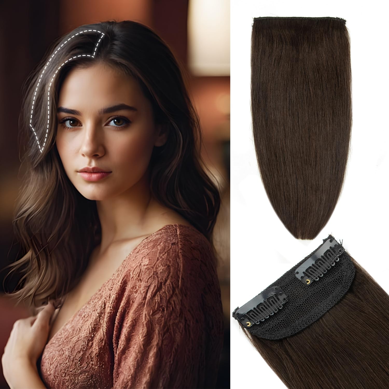 TANJET Short Human Hair Clip in Extensions 12 Inch Natural Seamless 100% Remy Hu