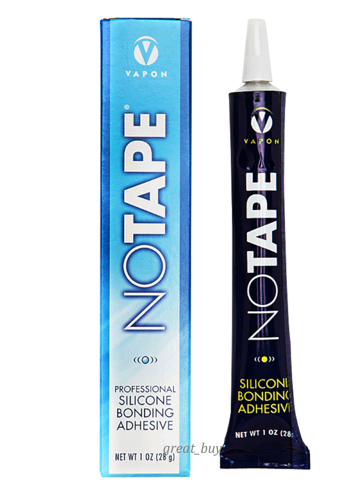VAPON NO TAPE 1.0 OZ Bonding Adhesive Glue tube & Topsol Adhesive Remover(4 oz)