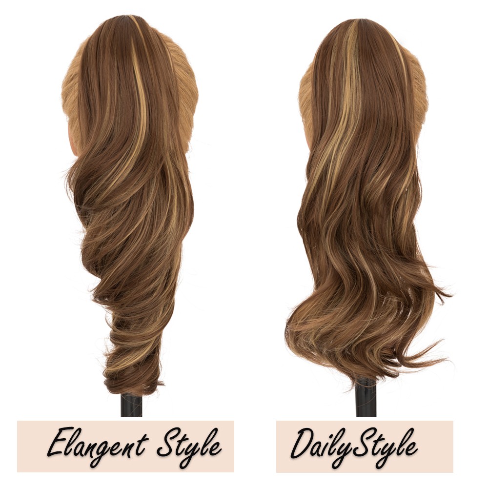 18″ Claw Clip Ponytail Extension Clip On Pony Tails Hair Extensions for Women US
