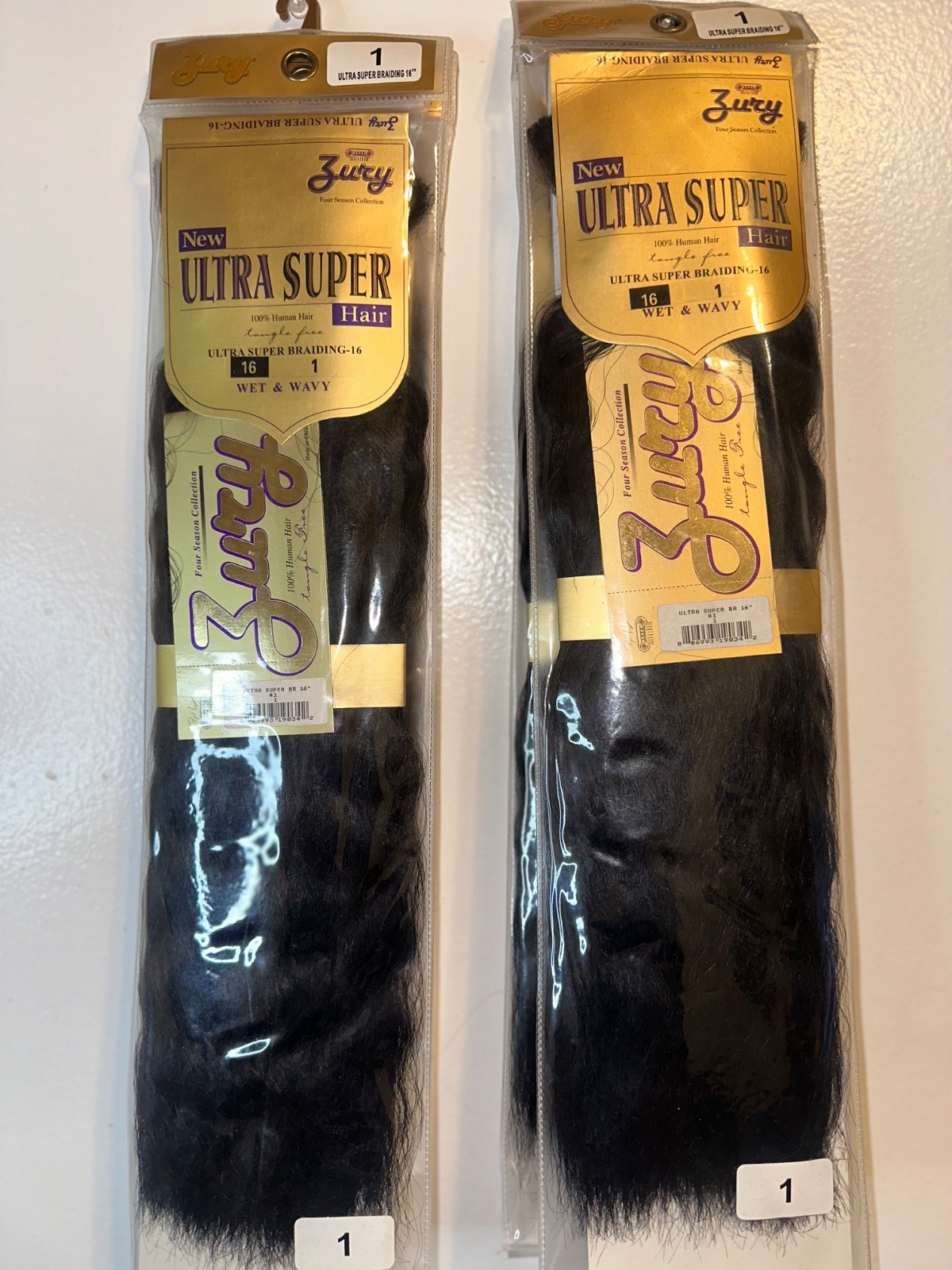 Zury Ultra Super Braiding Bulk 100% Human Hair Wet and Wavy 16″