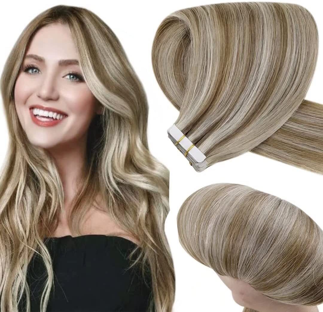 Seamless Super Tape in Human Hair Extensions Skin Weft Straight Remy Hair Thick