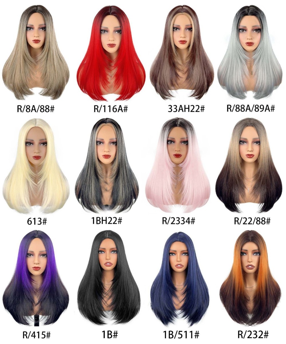 Heat Resistant 26in Ombre Long Straight Full Wig Synthetic for Women Cos Party