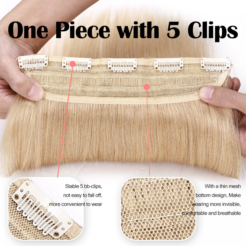100% Remy Clip in One Piece Real Remi Human Hair Extensions Balayage Full Head