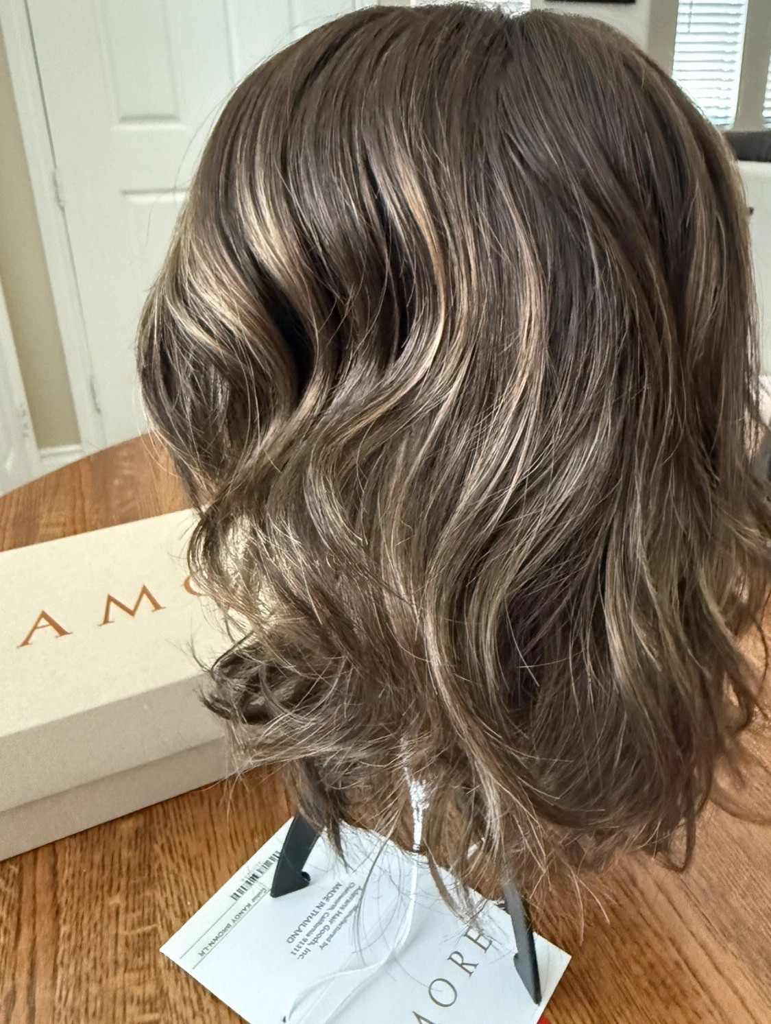 Braylen Wig by Amore, Kandy Brown LR, Wavy Average Lace Front Wig