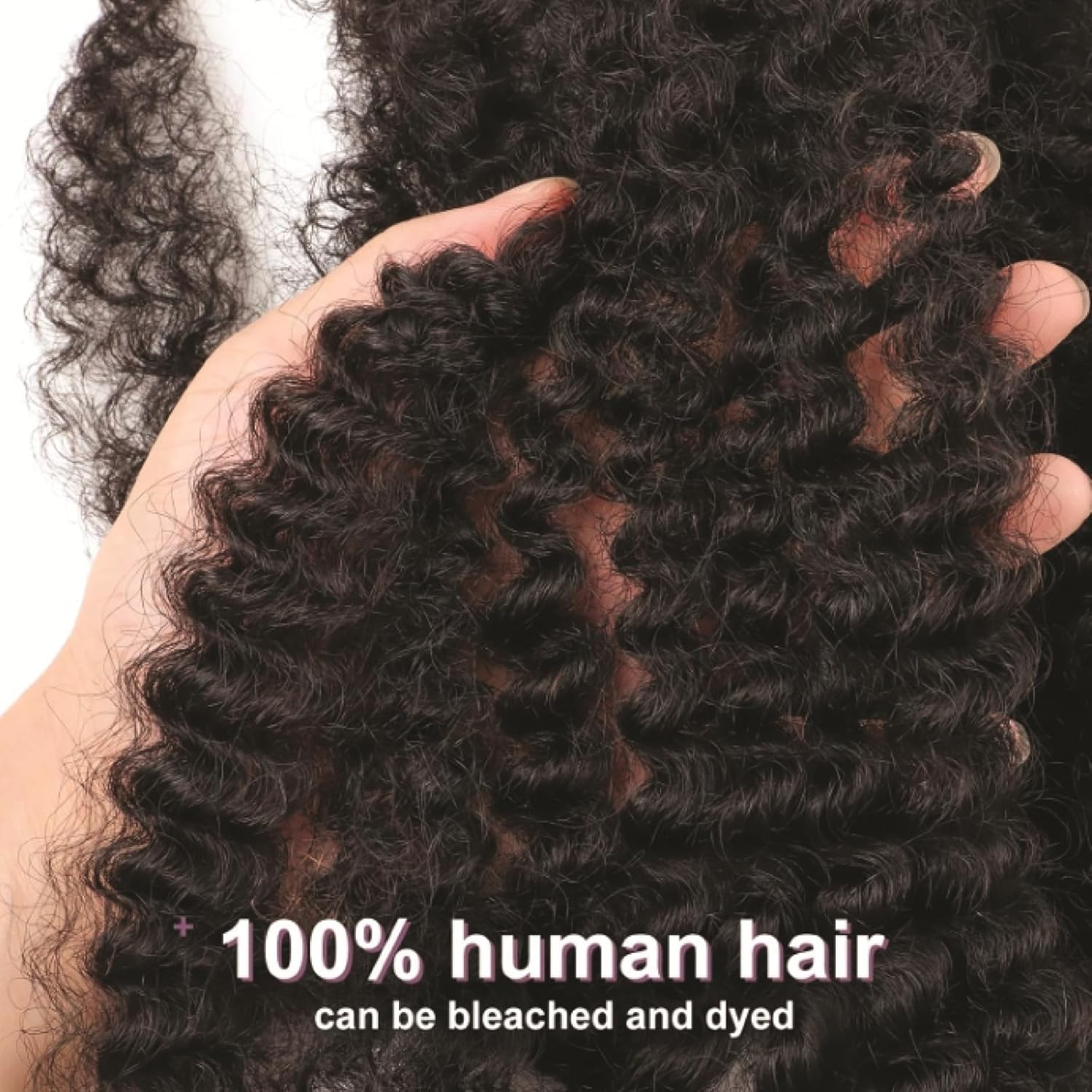 30g 100% Real Human Hair Bulk – Kinky Curly Afro Bundles for Natural Styles