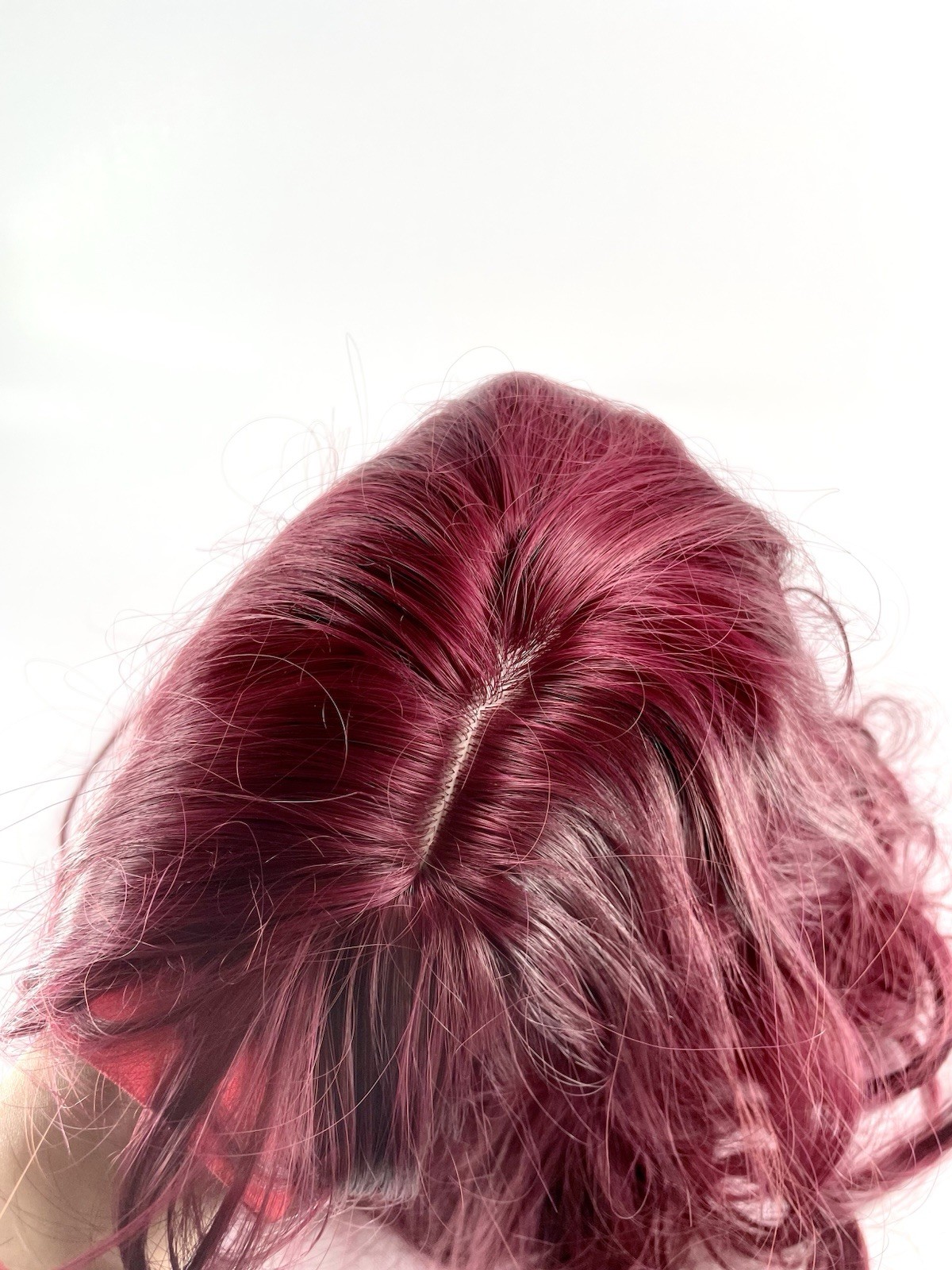 27in Lace Front Luxury Burgundy Wavy Hair Synthetic Heat Safe Hair Wig