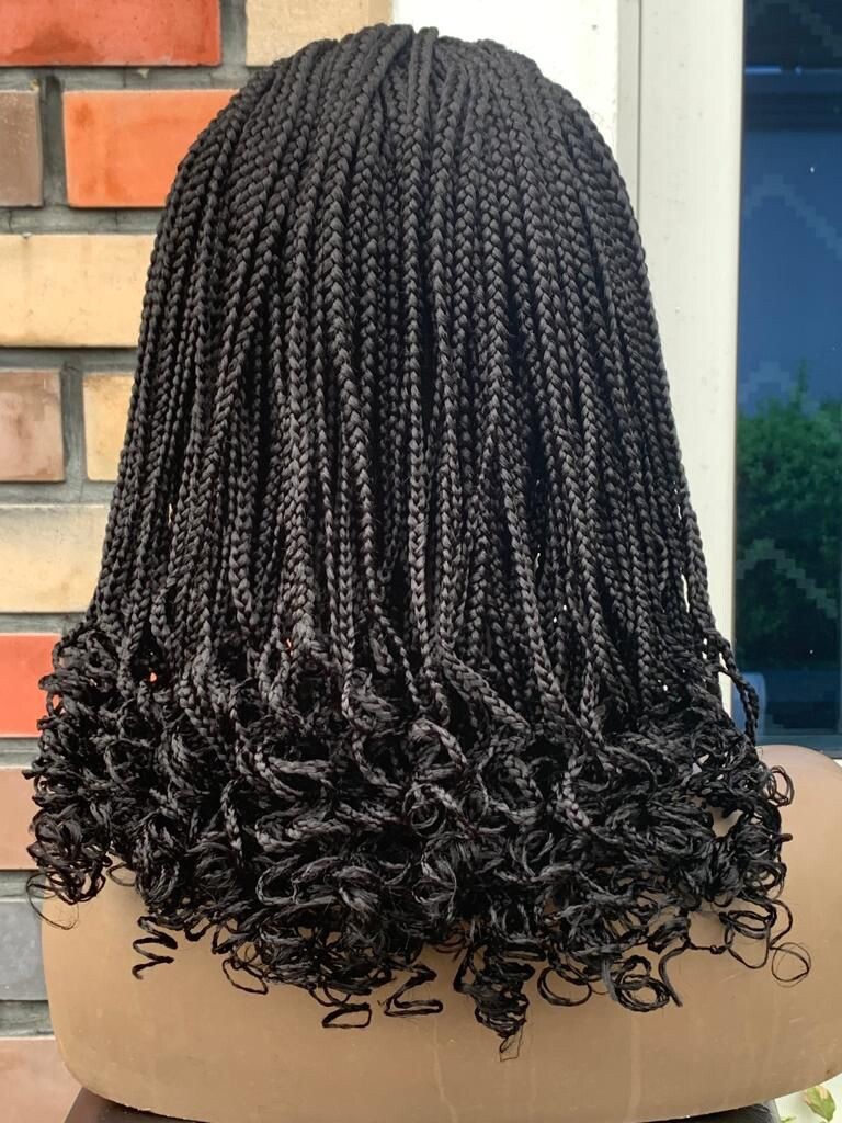 Headband braided curly wig.Color Is Black. Length Is 16inches Long.ready to ship