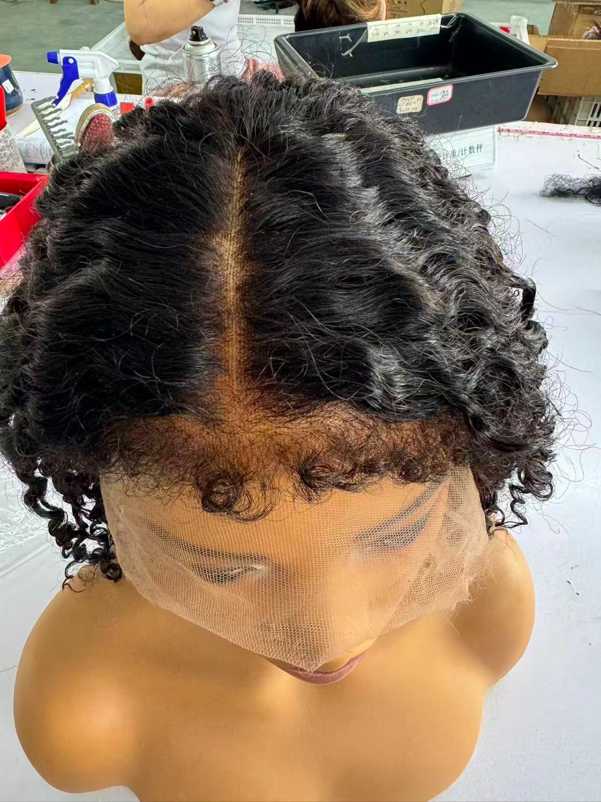16inch 360 curly hd Wig 180% density 100% human hair