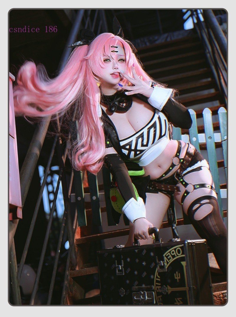 Zenless Zone Zero Nicole Demara Jiao Tu Wu Cosplay Wig Pink Double Ponytai Props