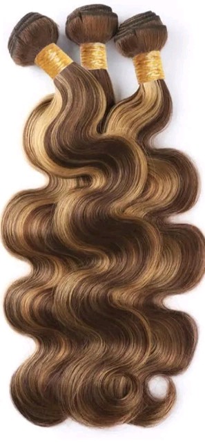 Body Wave Human Hair Bundles 22 24 26 Inch P4/27 Bundles Human Hair Chocolate…