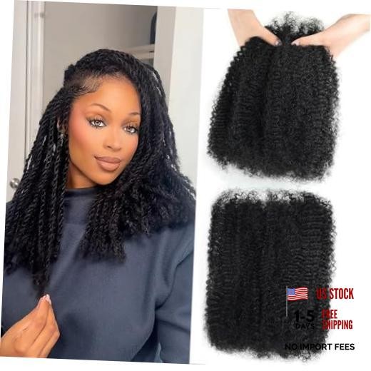 Afro Kinky Bulk Human Hair 30g – 100% Unprocessed 4C Afro Kinkys Curly 16 Inch