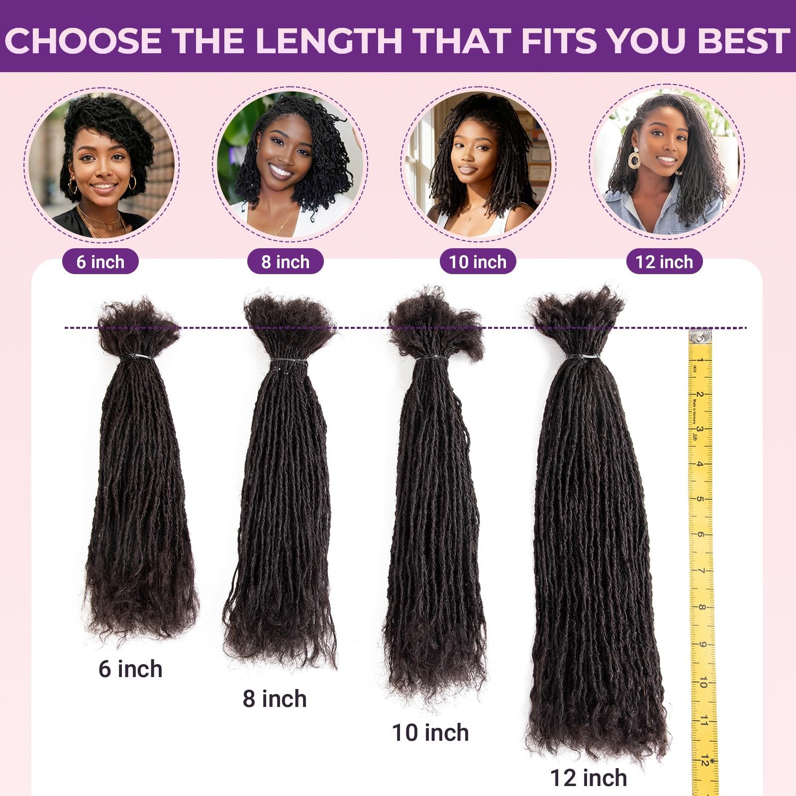 Kgrt Sister Locs Human Hair Microlocs Dreadlock 100 Real Handmade Interlocking