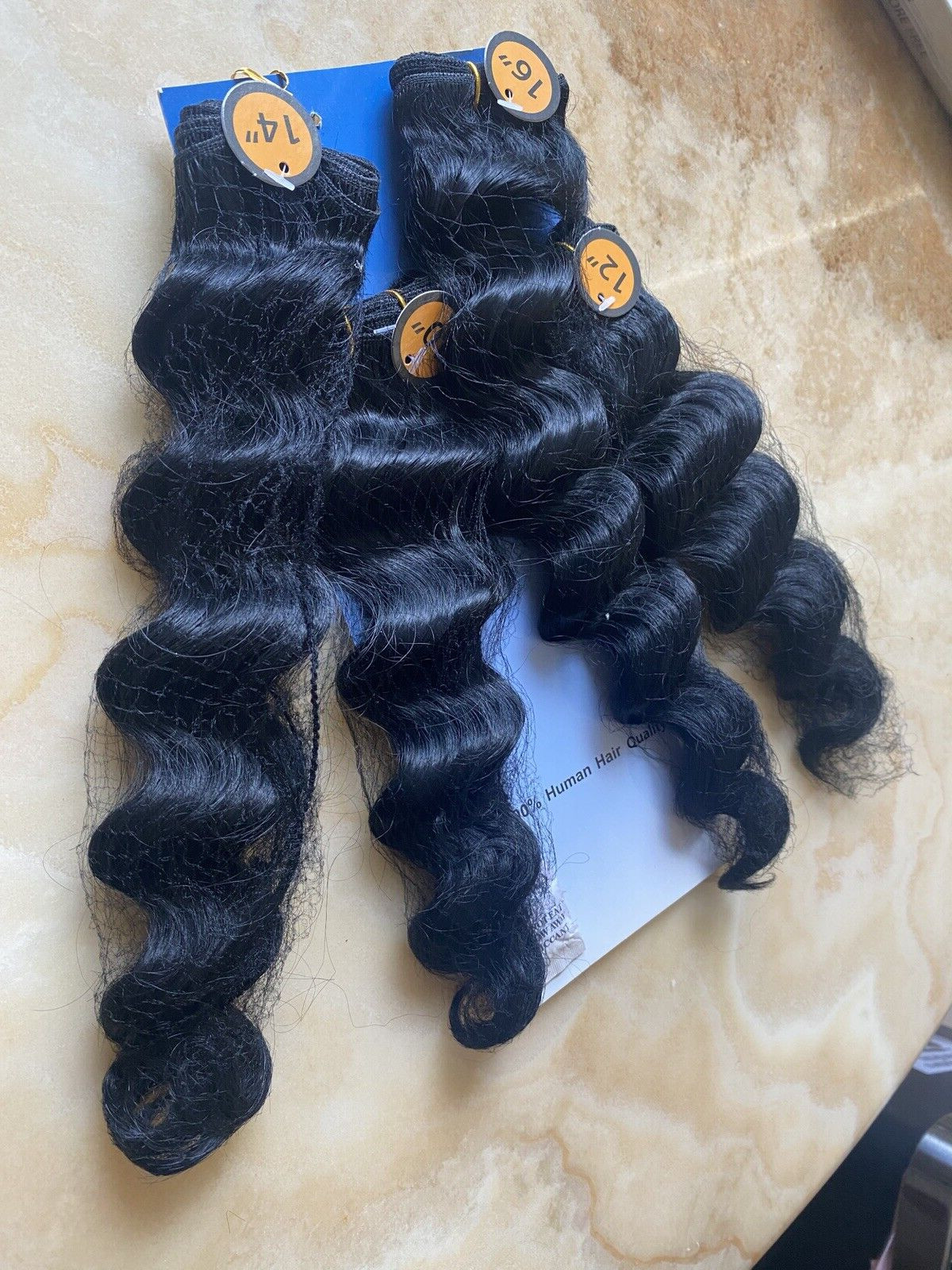 HAIRTREND QUALITY SYNTETHIC ALL IN ONE DEEP CURLYHAIR 10 12 14 16 LOT 4 COLOR 1B