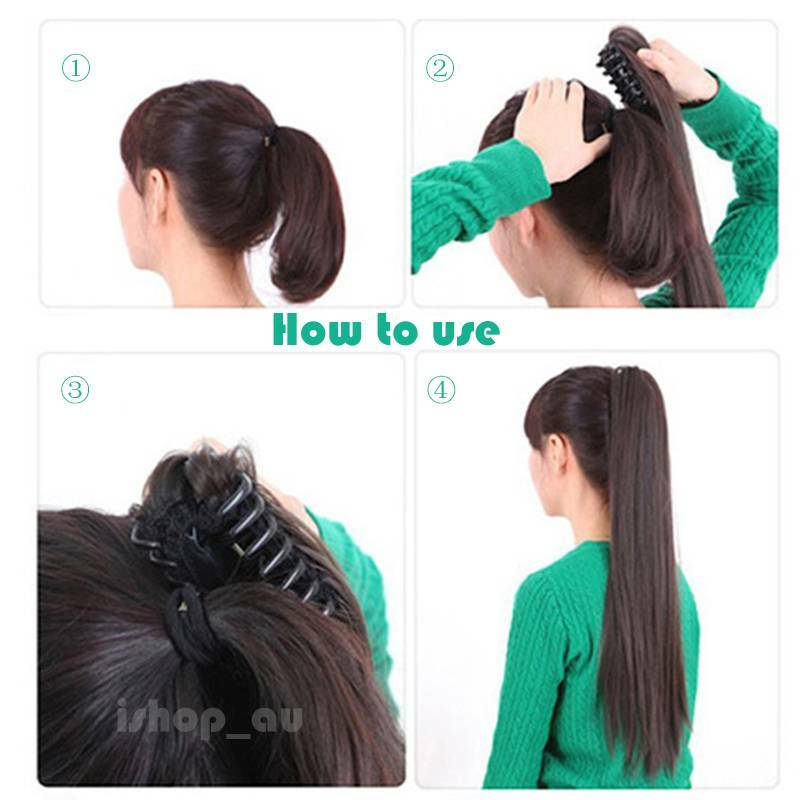 High Puff Kinky Curly Claw Ponytail Clip In Hair Extension Pony Tail For Human