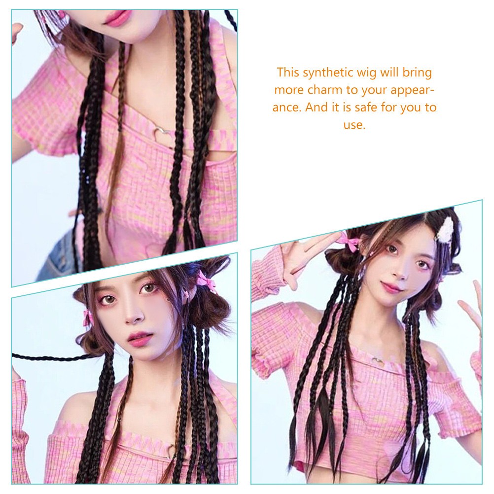 Long Braided Ponytail Extension with Hair Tie for Thin Thick Long or Short Hair