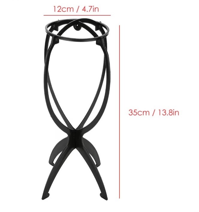 Portable Wig Stand Holder-Display Support Folding Air Dry Wig Bracket-Salon Use