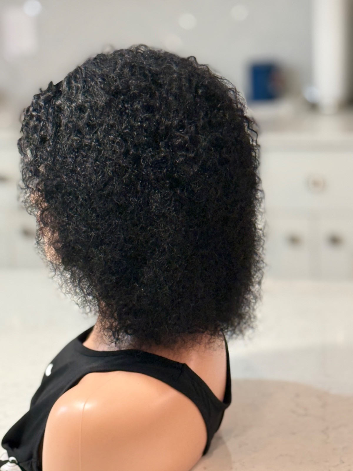 Human hair curly Afro wig