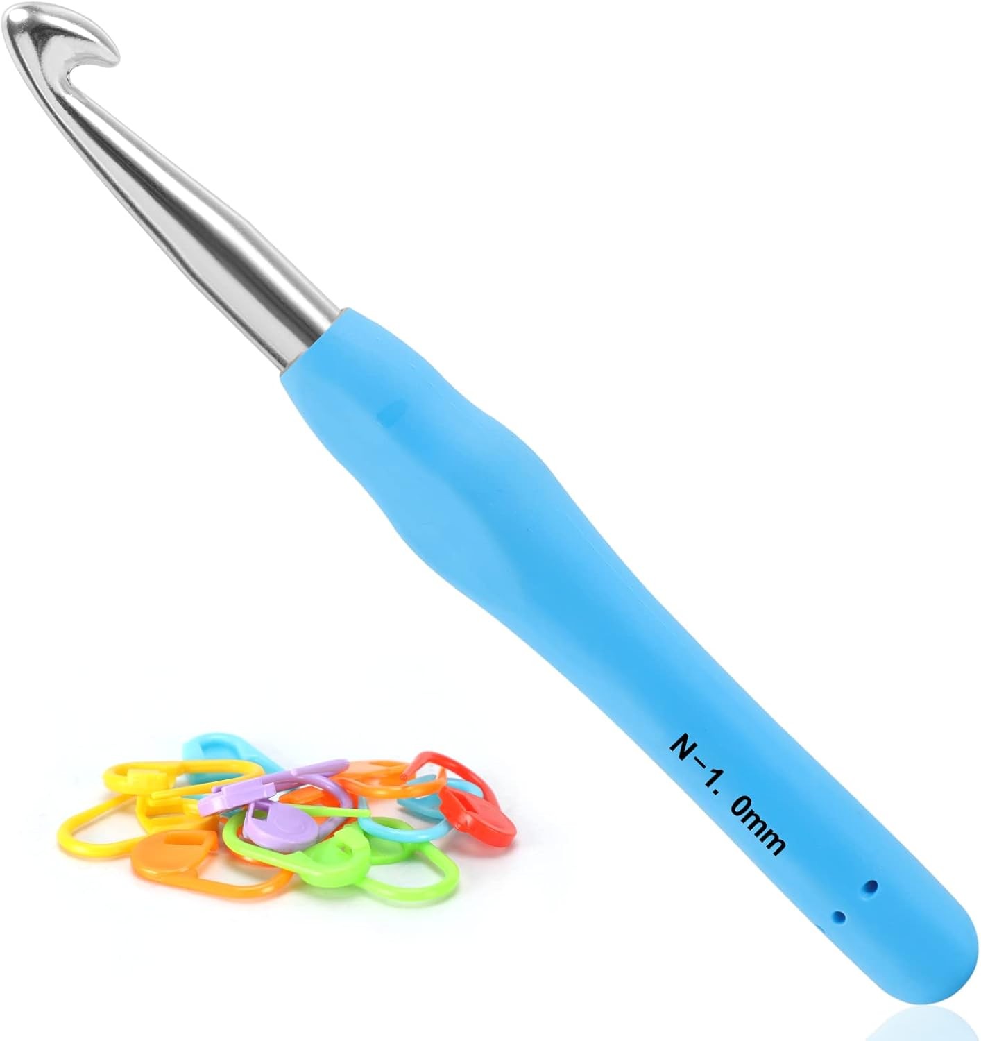 Vodiye Professional Extra Long 10mm Crochet Hooks, Ergonomic 10mm, Colorful