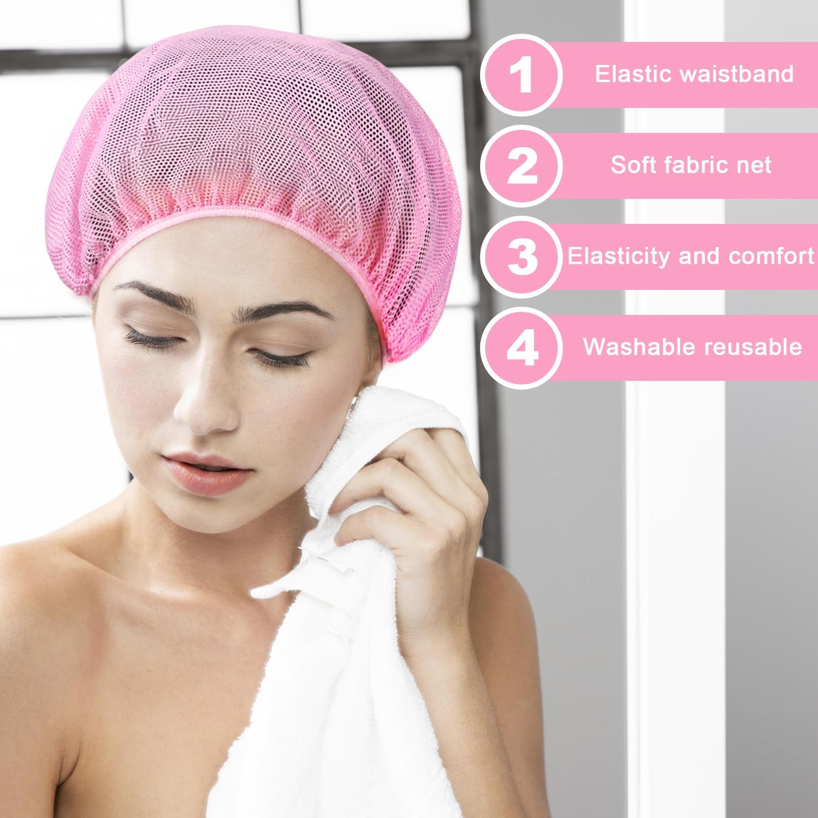 4 Pcs Mesh Sleep Bonnets Night Sleep Cap Hair Net for Sleeping Wig Cap Sleep …