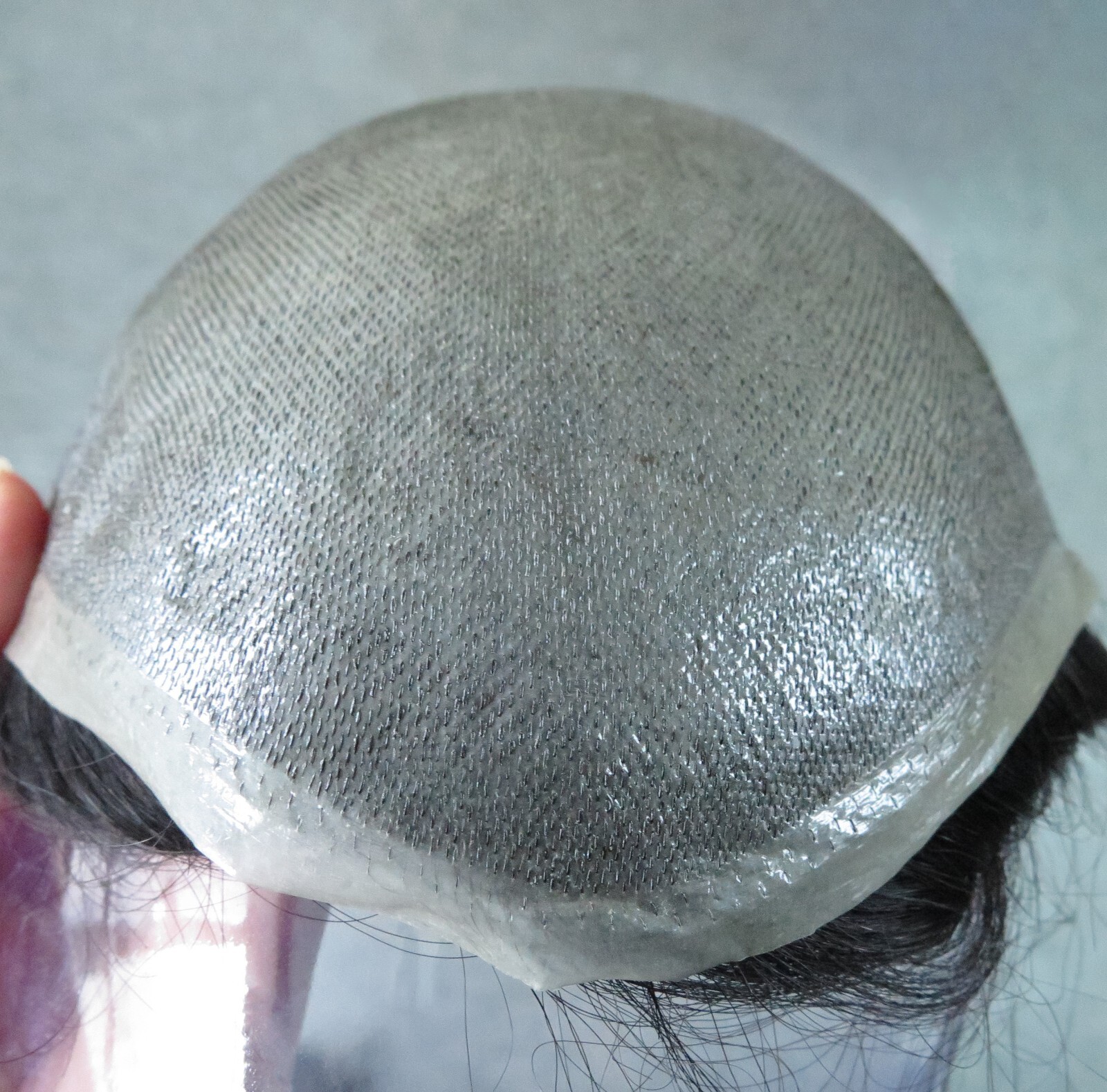 Mens Toupee Human Hair Replacement System 0.05mm Thin Skin BIO Hairpieces #1C