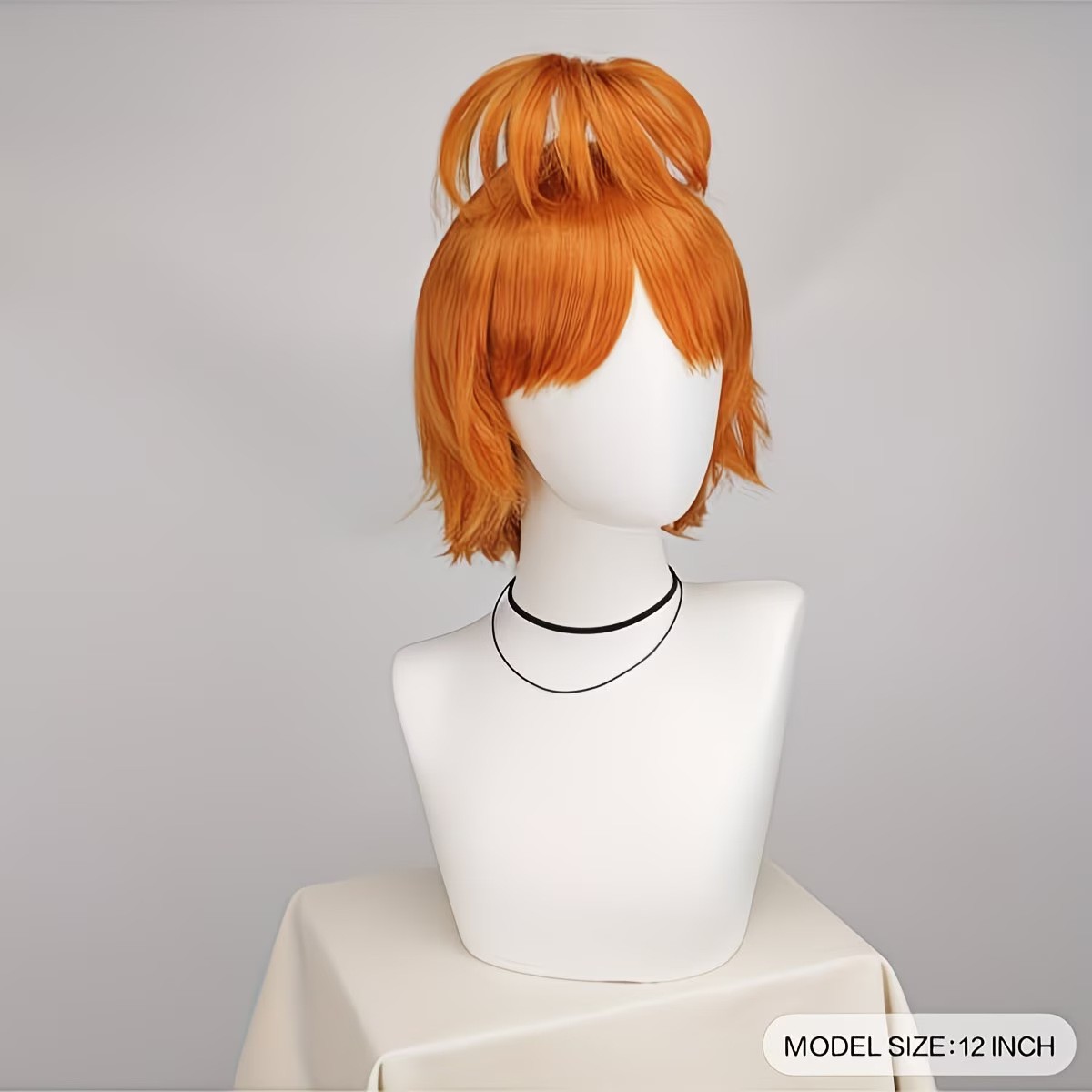 Anxiety Inside Out Orange Short Hair Wig Heat Resistant Synthetic Costume Wig