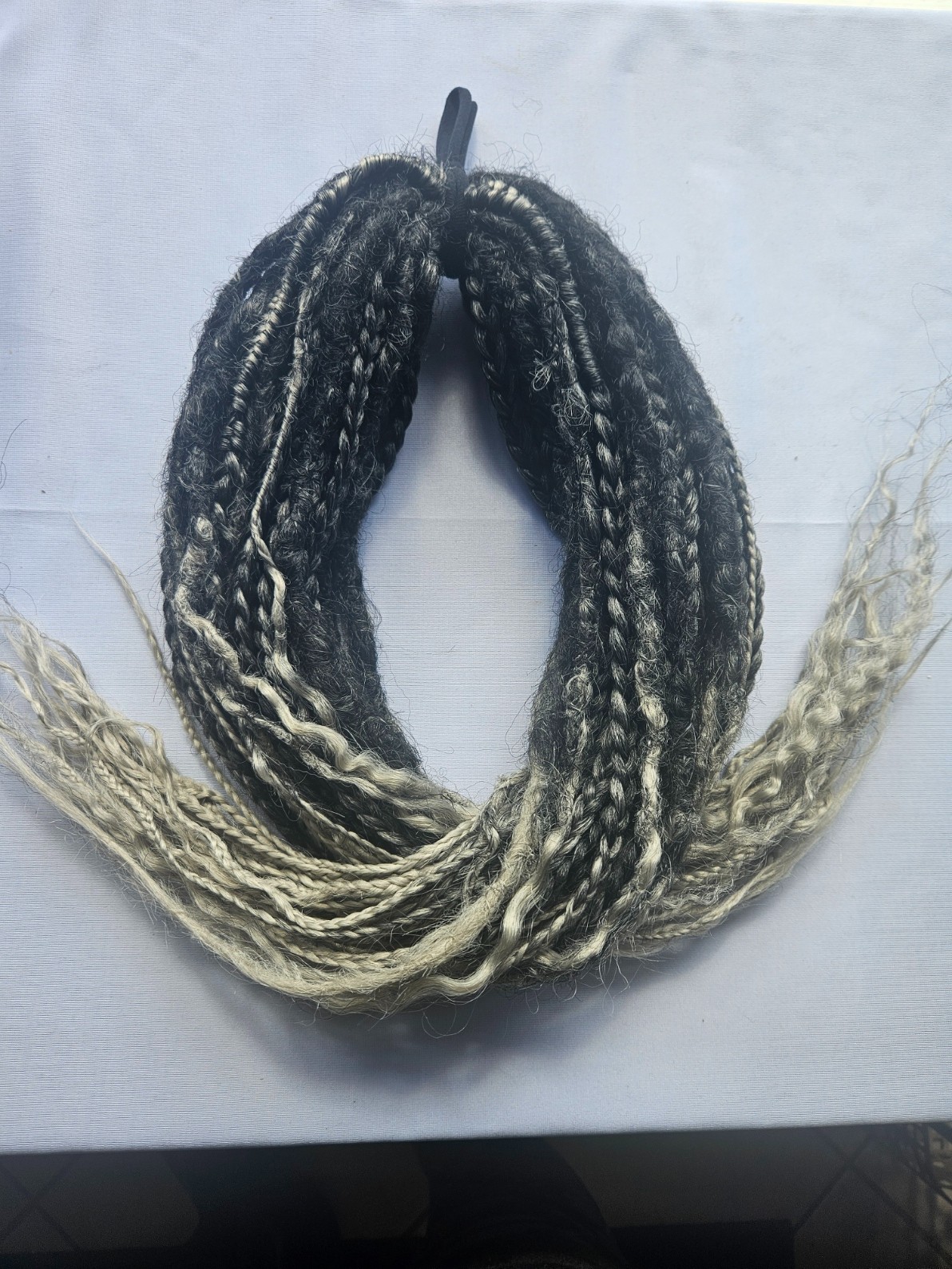 Handmade crochet double-end braids with a mixture of dreadlocks, 24 inches