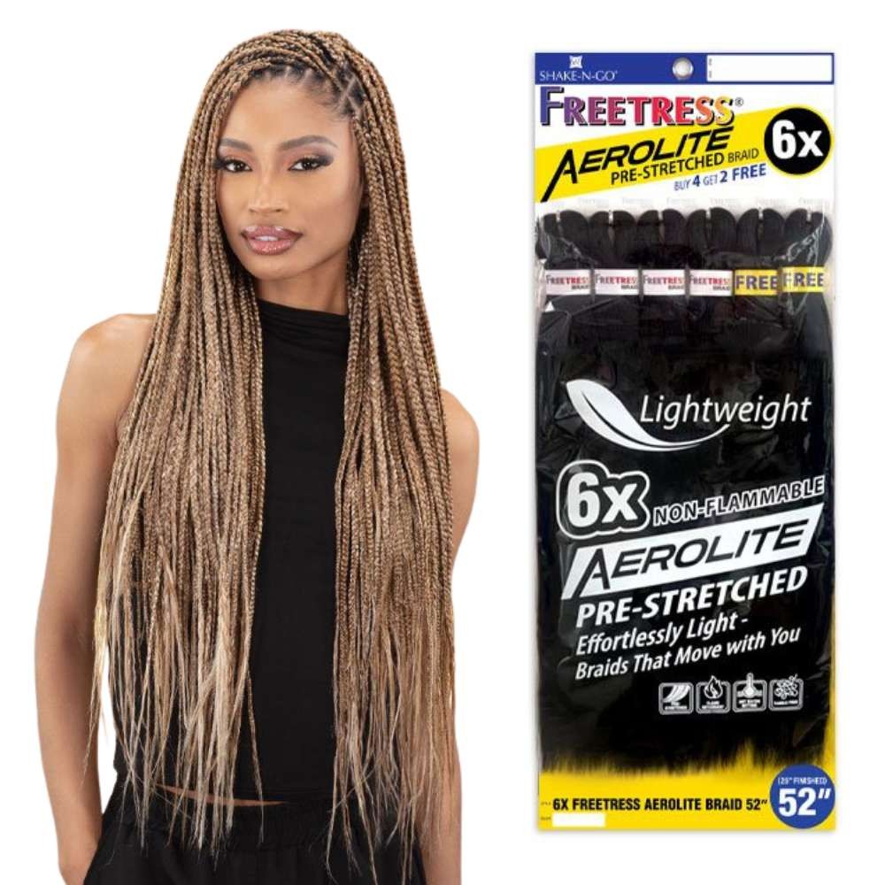 Freetress Pre-Stretched Braiding Hair – 6X Aerolite Braid 52″