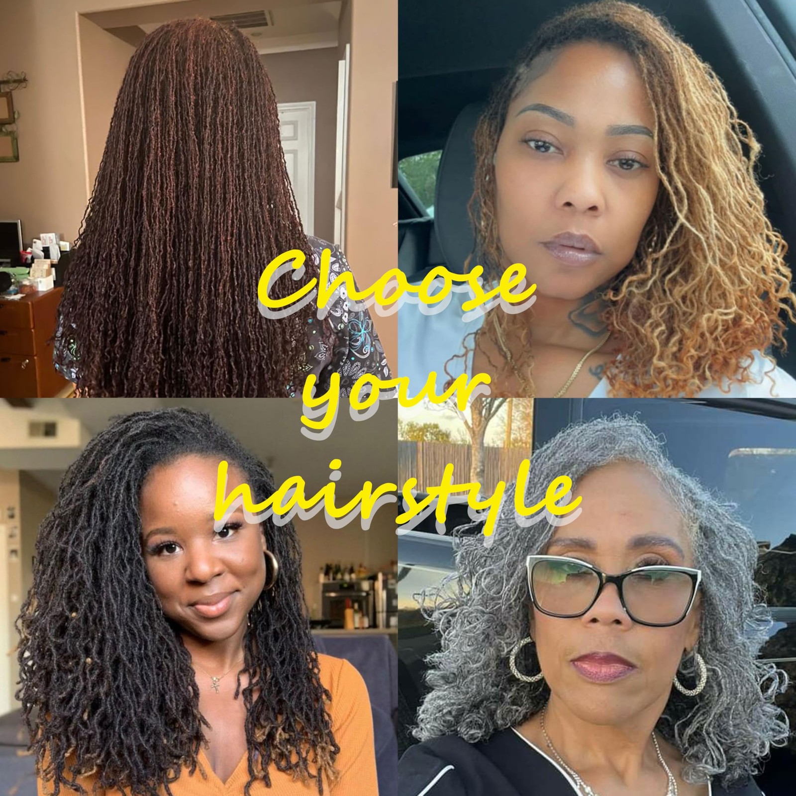 Ev&Et Sister Locs Extesnions Human Hair 0.2Cm 40 Strands Thickness Micro Locs