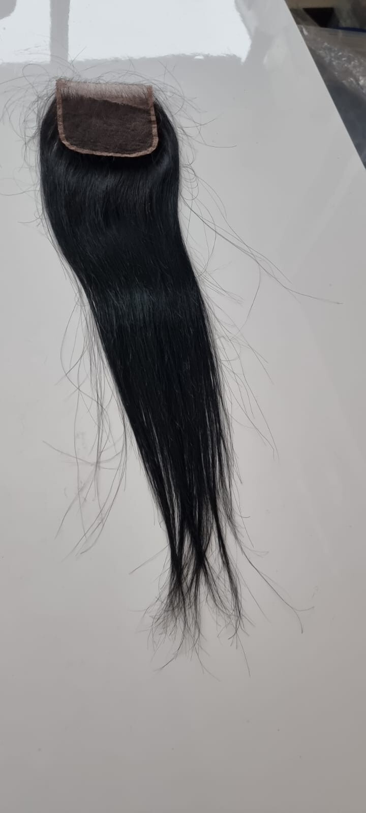 12A BRAZILIAN VIRGIN HUMAN HAIR STRAIGHT HD LACE CLOSURE JET BLACK 1# 20INCH 50g