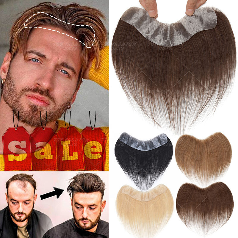 THICK Toupee 150% Remy Human Hair PU Topper Hairpiece Wig Replacement System USA