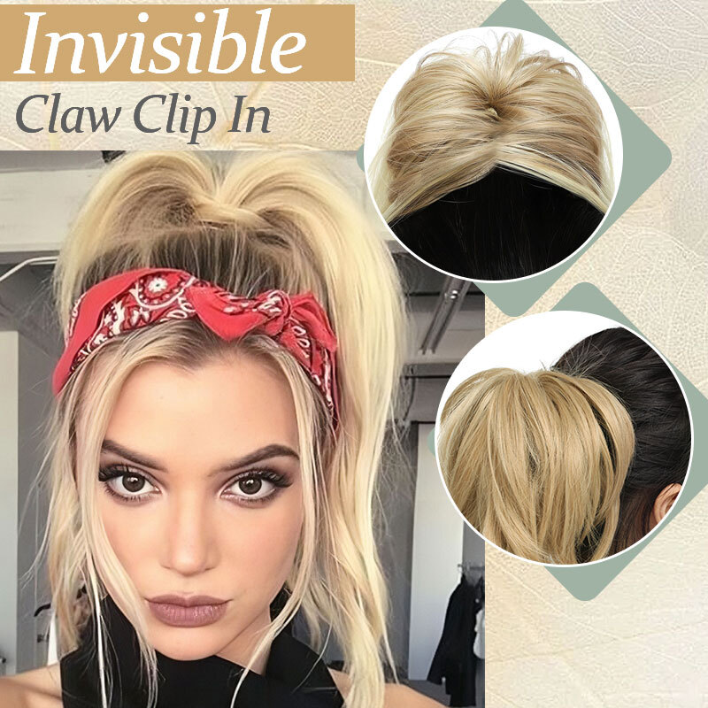 Hair Extensions Ponytail Clip In Natural Claw On Bendable Pony Tail Hair Pieces