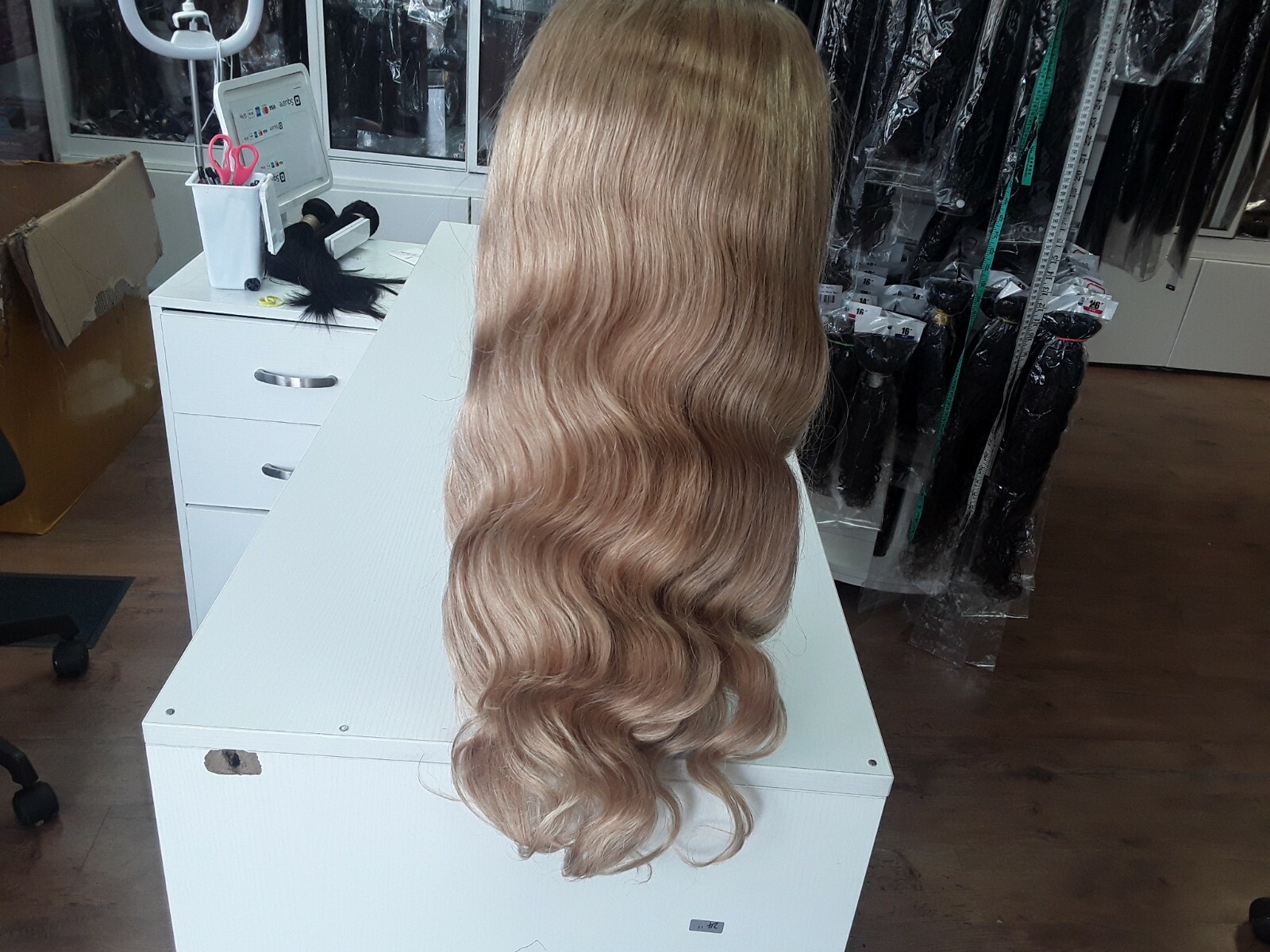 12A 22INCH BRAZILIAN GLUELESS WITH 5X5 SILK BASE TOP FULL LACE WIG 200% DENSITY