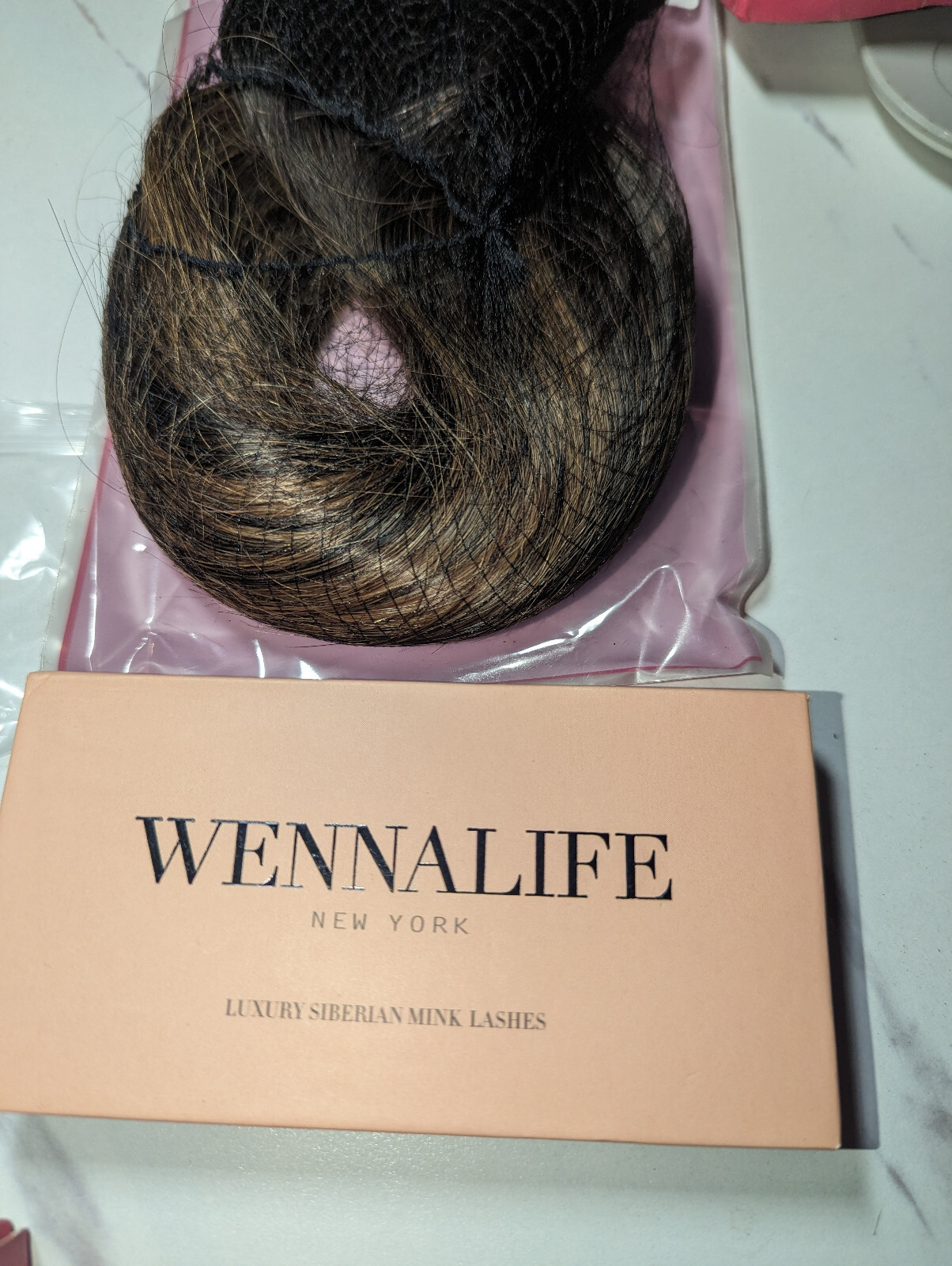 Wennalife Clip in Human Hair Extensions 7pcs Dark Brown with 3D Mink Lashes