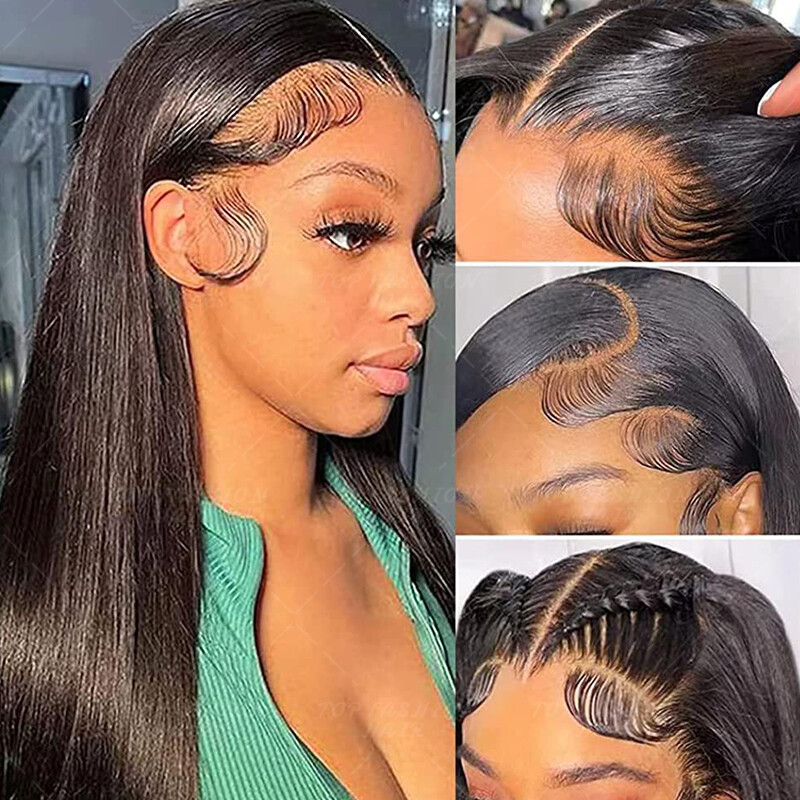 Invisible Baby Hair Lace Edge Stripes Reusable Remy Human Hair Piece Black Women