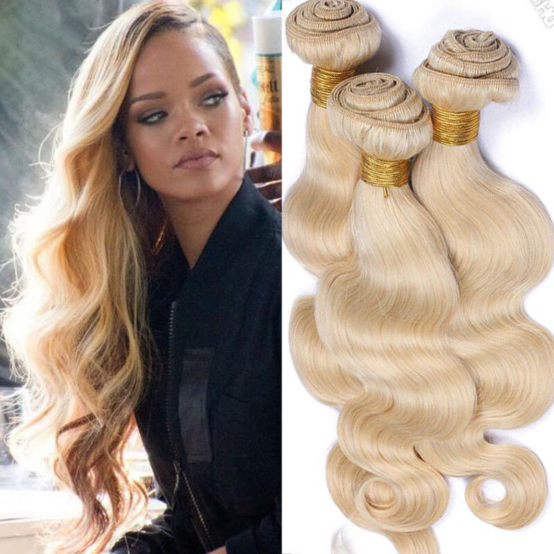 Sew in Blonde Bundle 100% Unprocessed Brazilian Human Hair Weft Weave Extensions