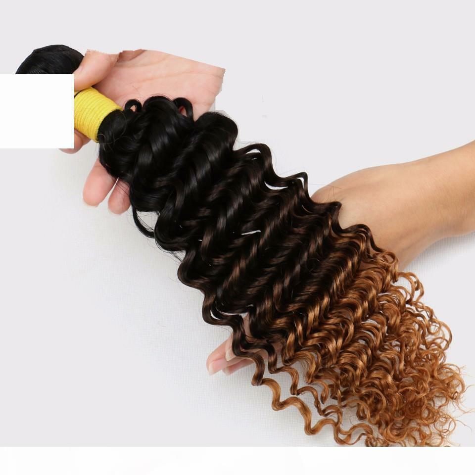100% 1B/4/30&1B/4/27# BRAZILIAN VIRGIN HUMAN HAIR DEEP CURL 12 TO 30INCH 100g(1)