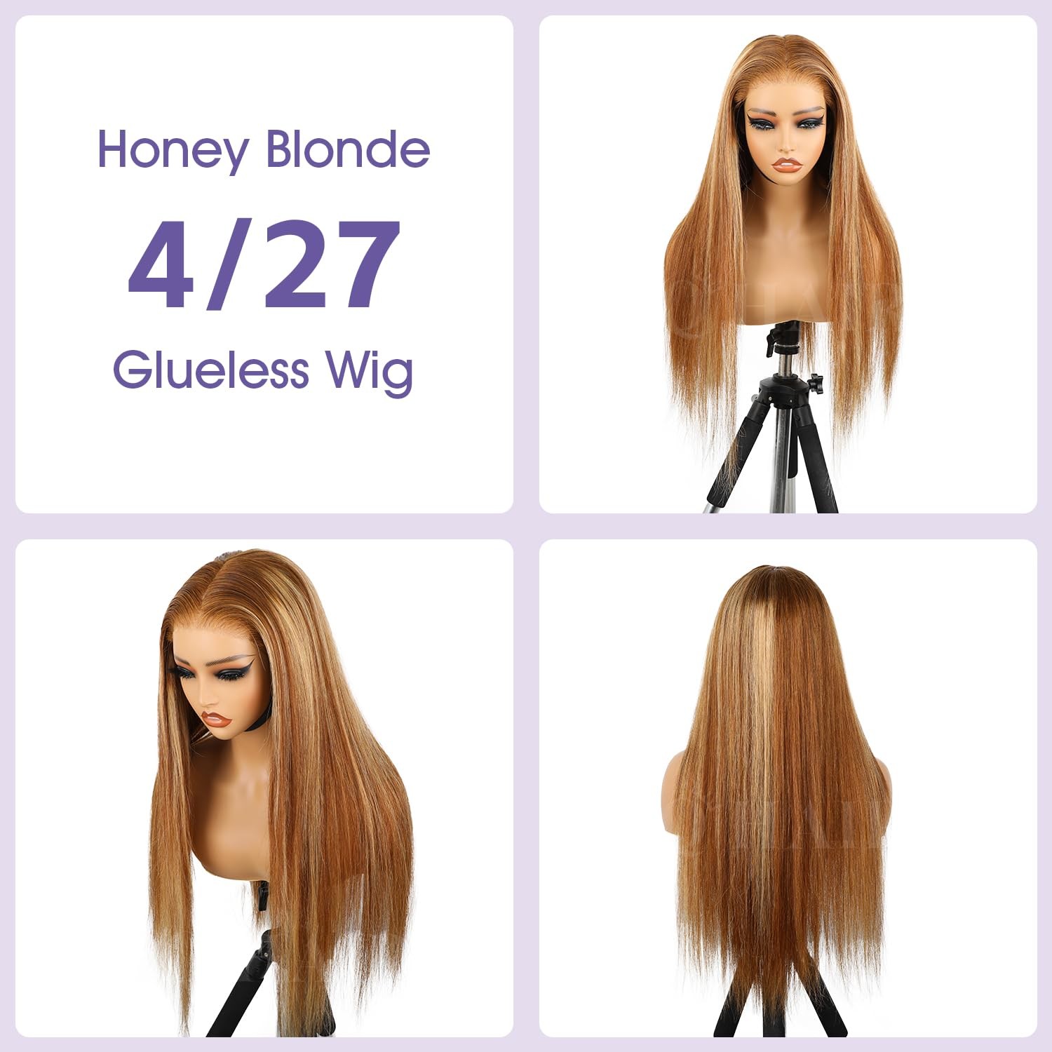 OQ HAIR Highlight Ombre 7×5 Straight Lace Front Human Hair Wigs 180% Density …