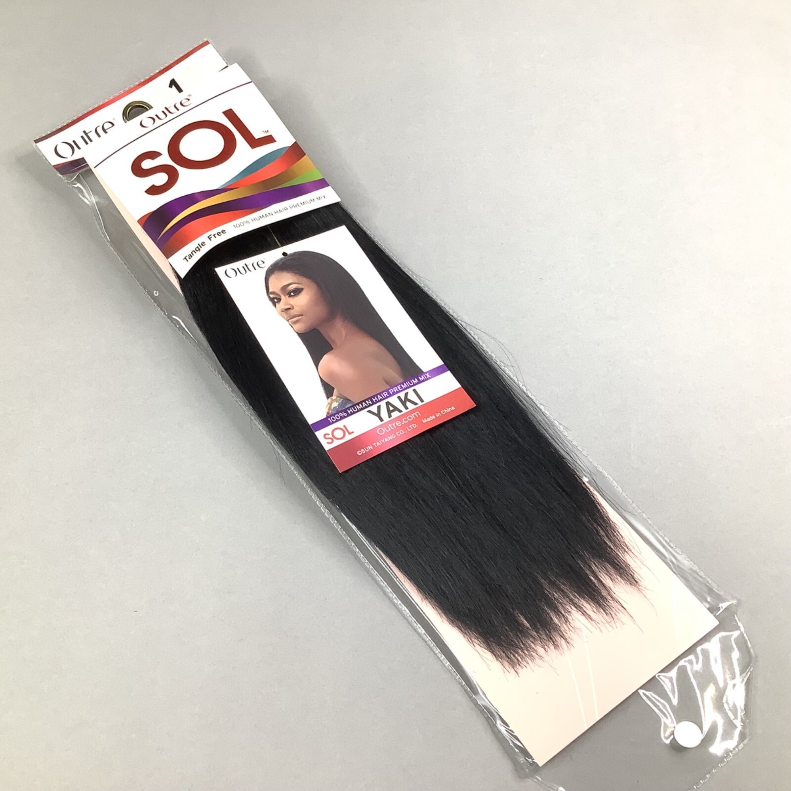 10″ SOL Straight Color #1 Jet Black Blended Hair Extensions Track by Outre
