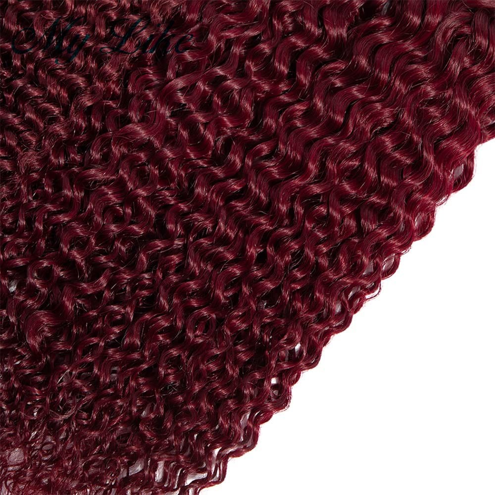 Hydtxc Human Hair Bundles Omber Burgundy T1B/99J Jerry Curly Human Hair Bundles