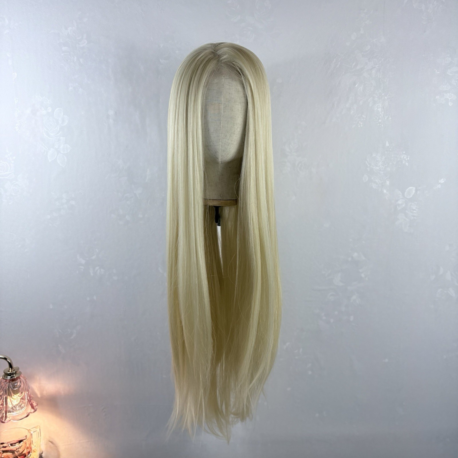 Daily Wear 360 Lace Updo WIG! Long Bleach blonde, Human Hair Blend