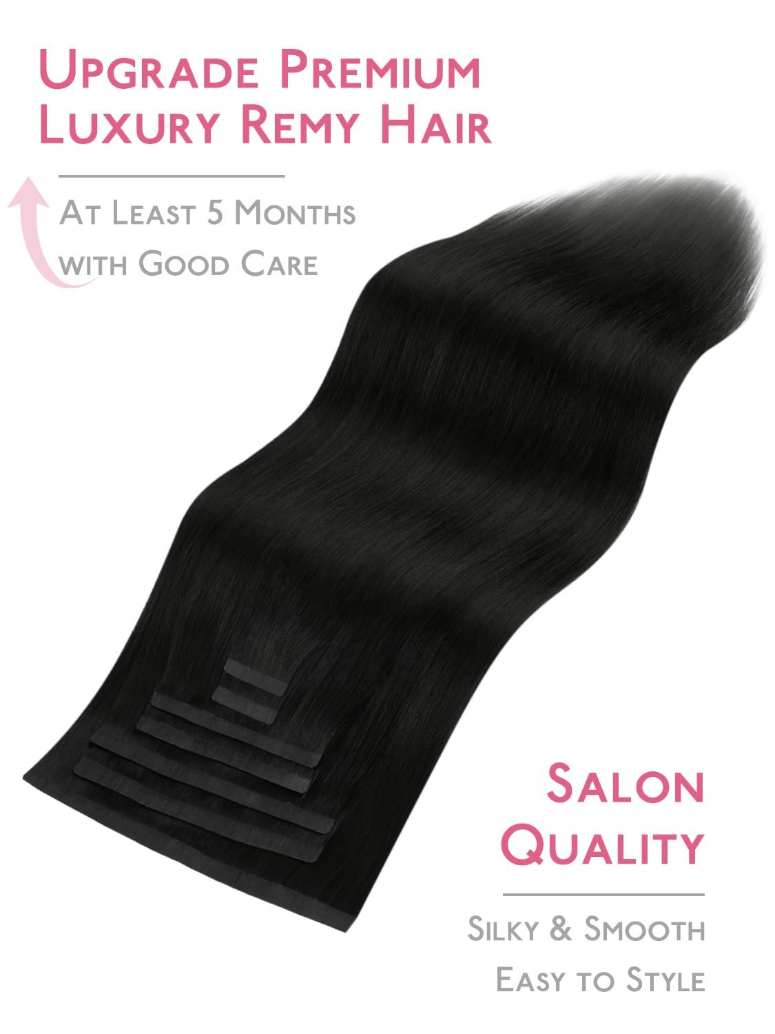 Wennalife Multi-Piece Tape In Hair Extensions Human Hair Tape Weft Hair