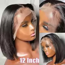 16inch 13×4 HD Lace Frontal Straight Human Hair Wig 250% density