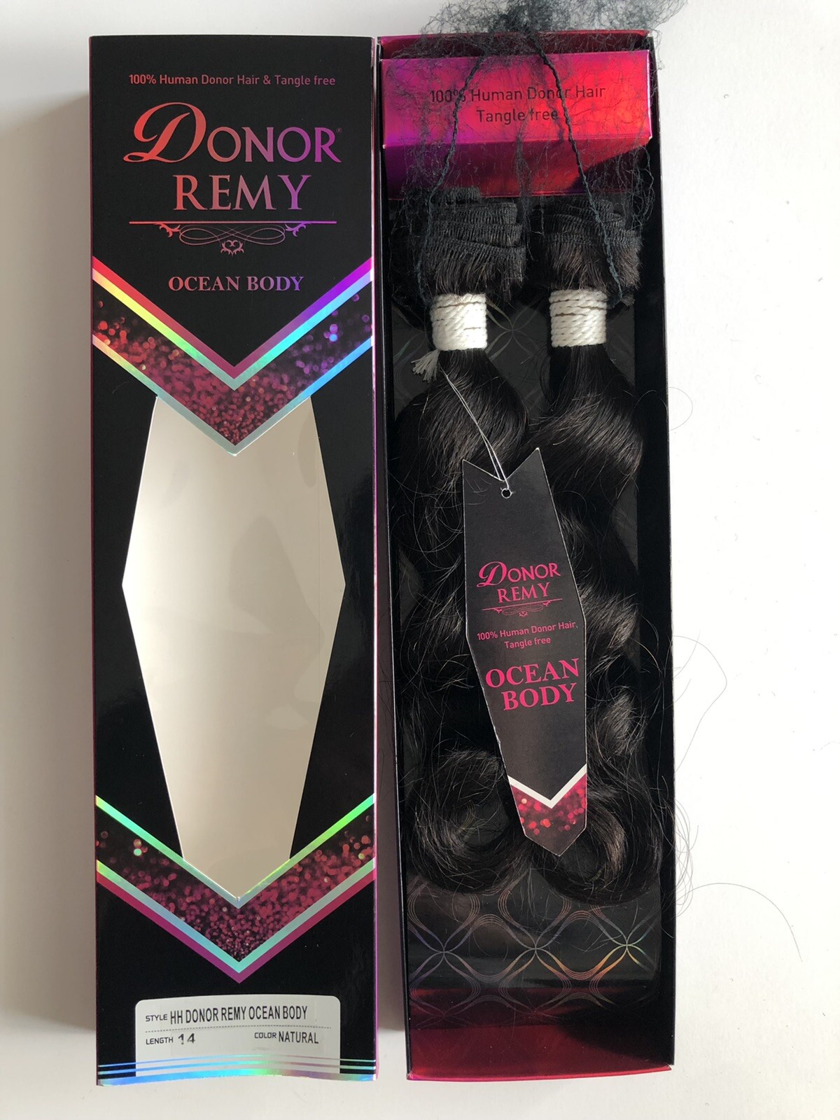 Brazilian 100% Human Hair Ocean Wave 14” Natural Color