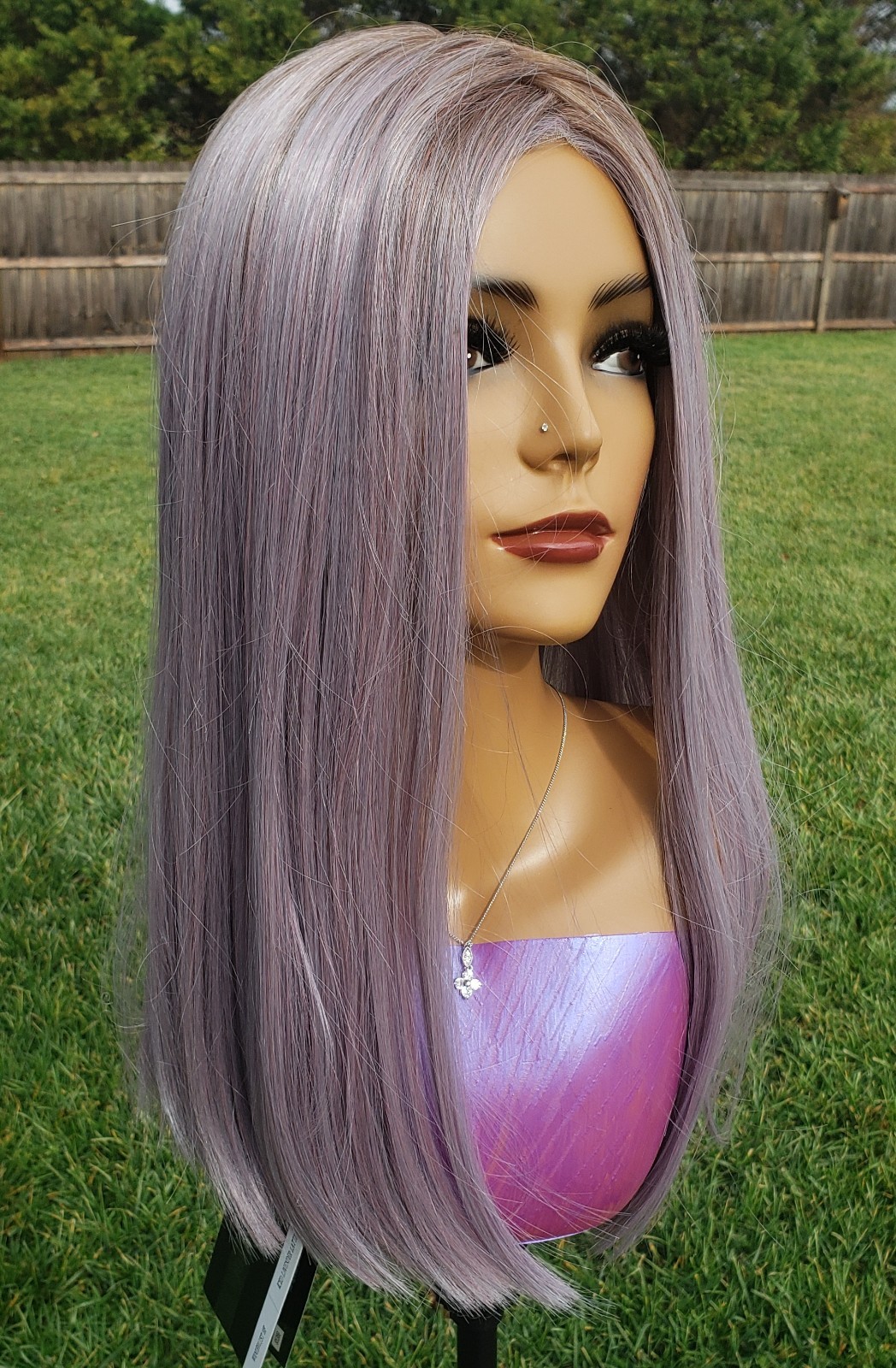 Belle Tress Wanderlust Wig Iced Lavender Latte NEW w/tags LACEFRONT MONOPART 1