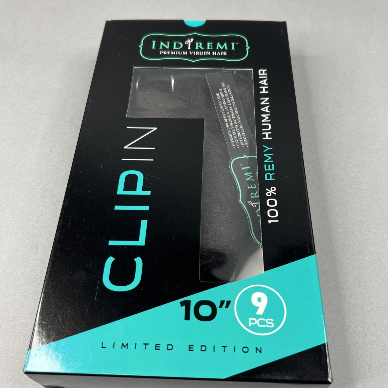 Indi Remi 9 Pc 10” Clip-in #2 Dark Brown Super Romance Curl Human Virgin Hair