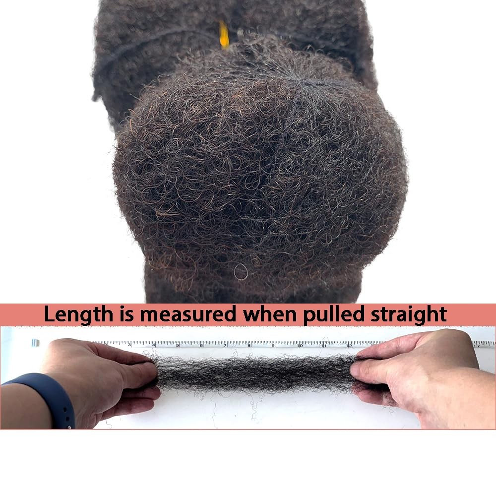 TIGHT AFRO KINKY Human Hair for Dreadlocks Locs Twist Natural Black 8 DISTINS