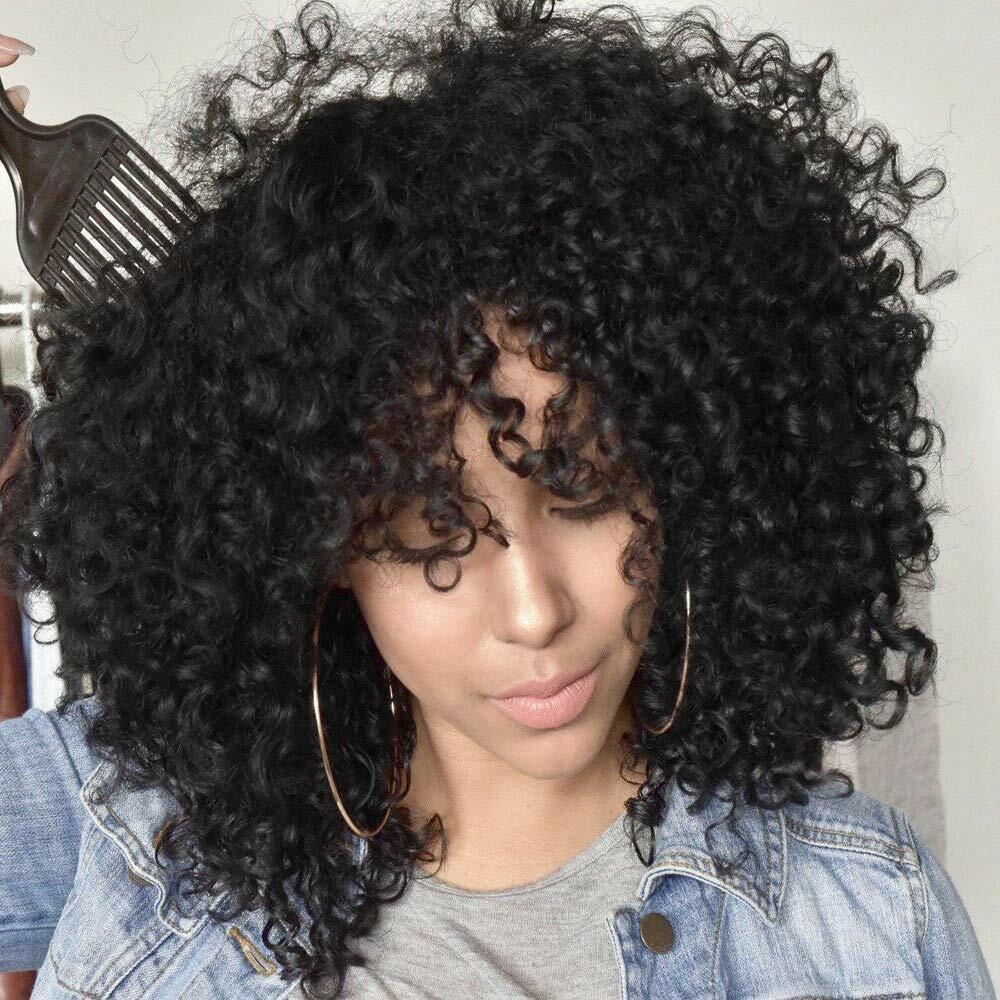 Short Curly Wig Afro Curly Wigs Kinky Curly Hair Wig Afro Wigs for Black Women