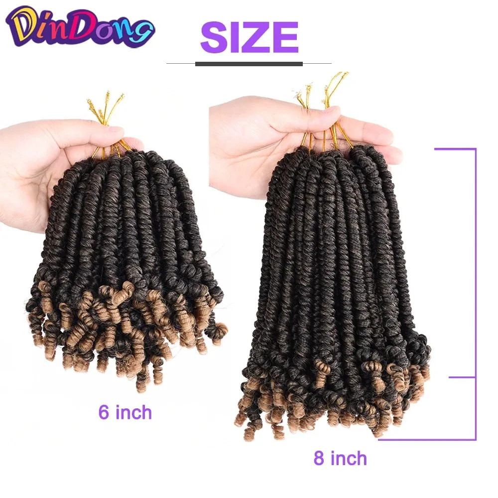 Passion Spring Twist Crochet Hair Pretwisted Pre Looped Braids Hair Extensions