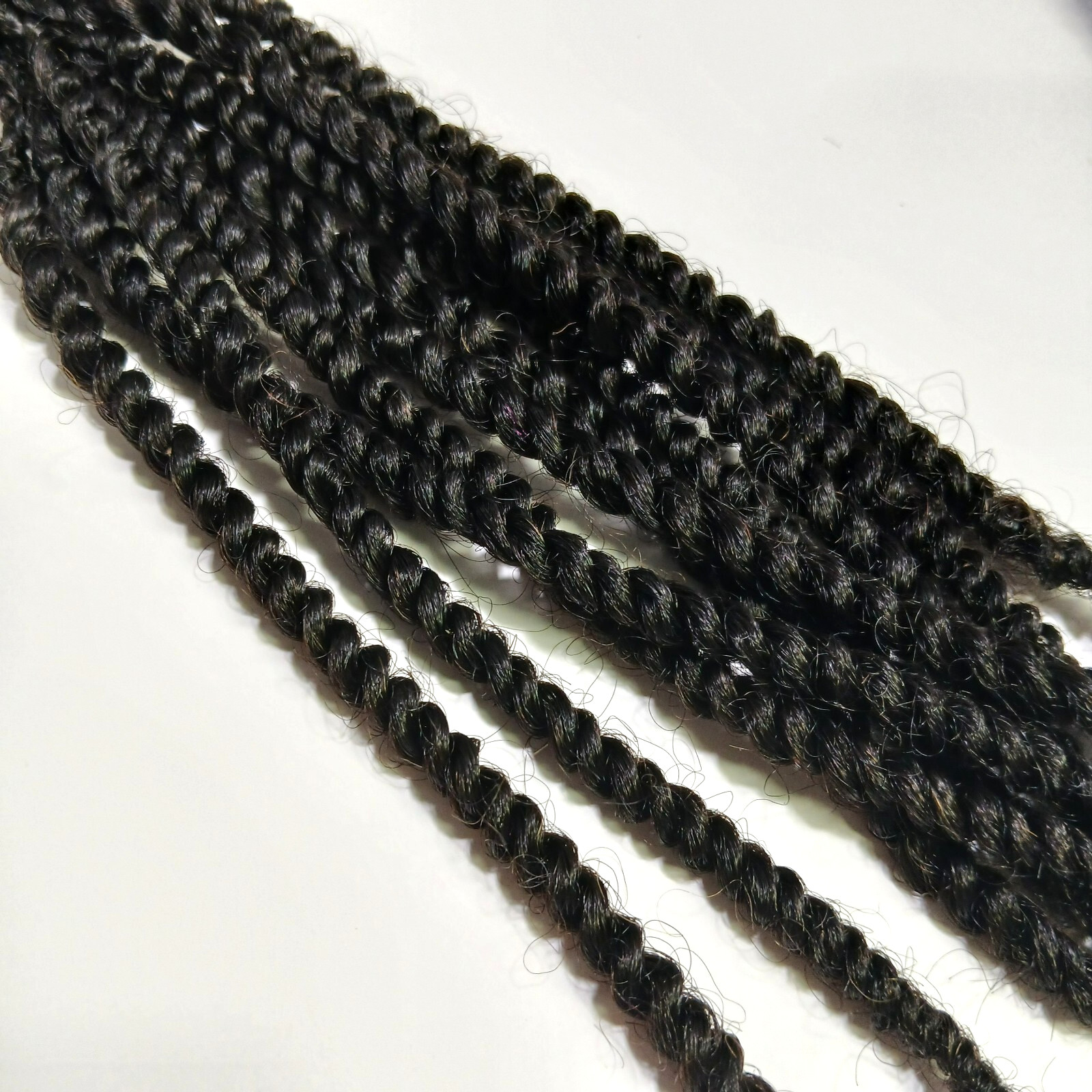 100% Human Hair Microlocs Twist 60 Strands Curly Ends Extensions Dreadlocks 8in